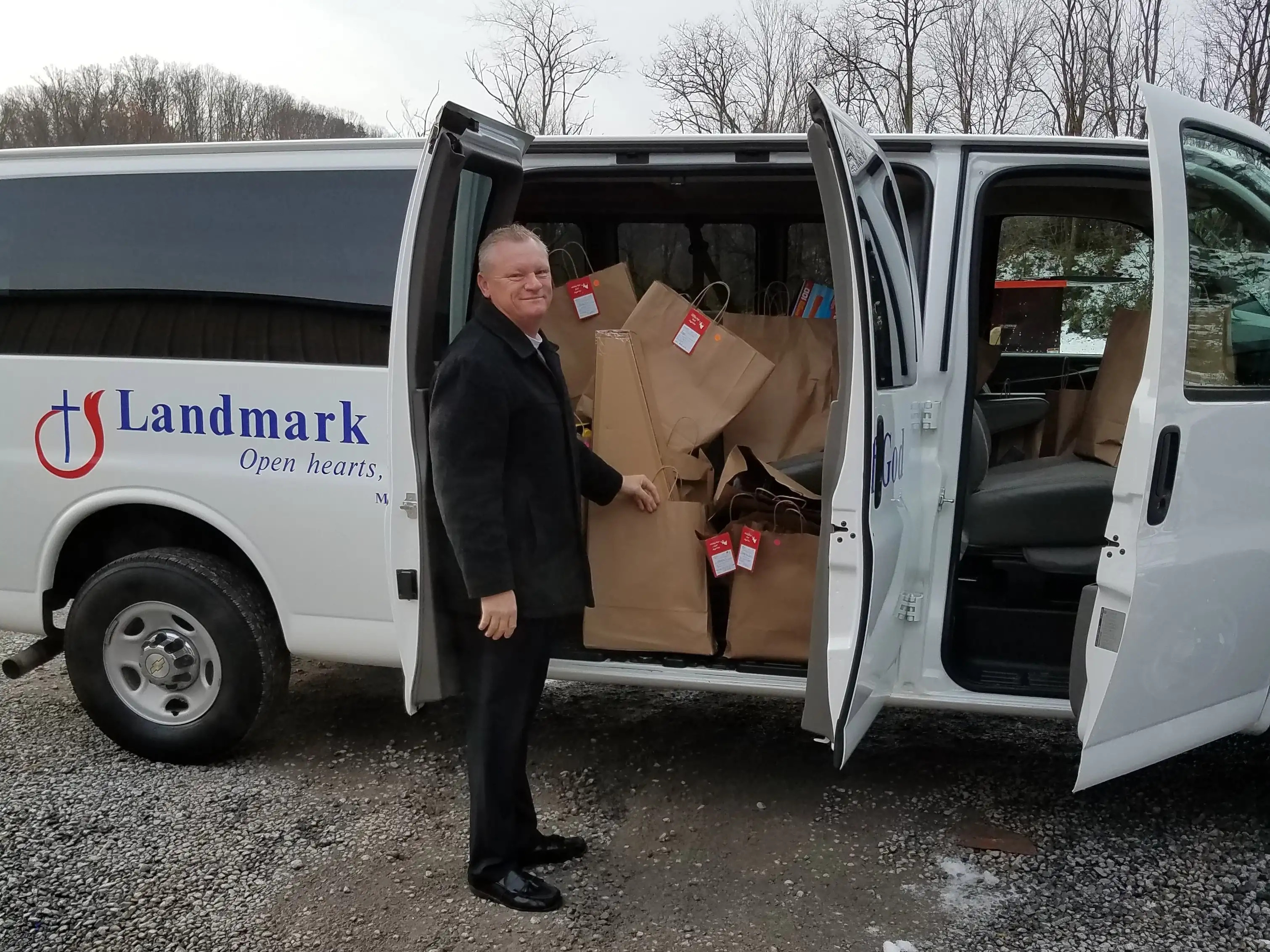 Local Church giving donations to Central Services